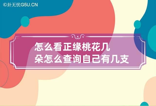 易道风水命理:怎么看正缘桃花有几朵怎么查询